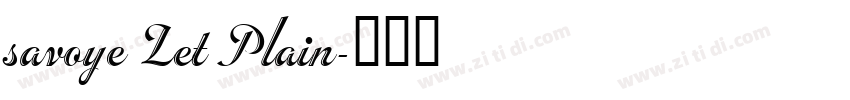 savoye Let Plain字体转换